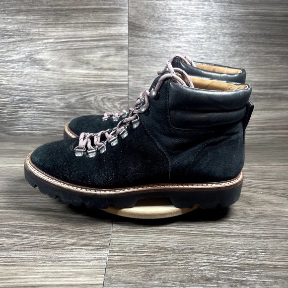 Madewell Women's Black Enzo Hiking Boots Shoe Size 7 - Picture 3 of 10